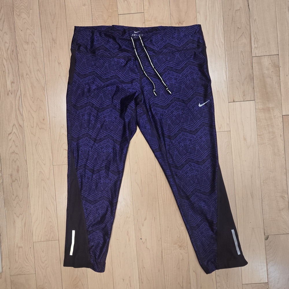 Nike Dri-Fit Purple and Black Leggings
